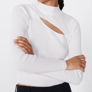 Zara White Cut Out Top